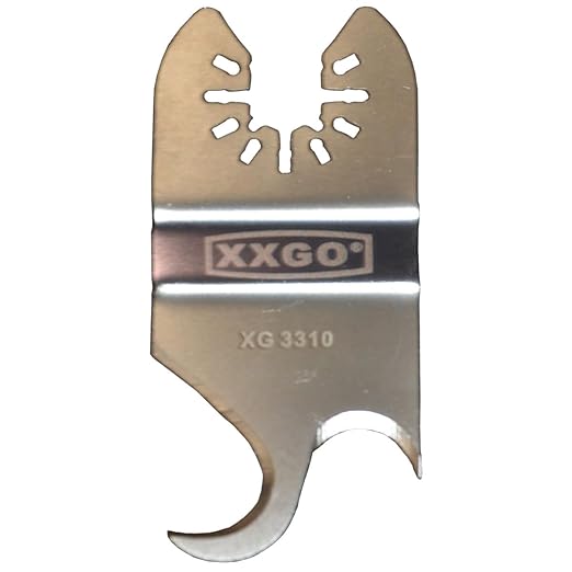 XXGO 6 Pcs Multi Tool Saw Blades Oscillating Multi Tool Knife Blade for Cutting Roofing Asphalt Shingles PVC Floor Carpet Cardboard Fit Milwukee Rockwell Bosch Dremel Ryobi Ridgid XG3306