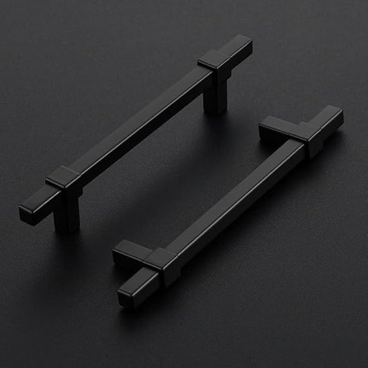 1 Pack Black Cabinet Handles - 5" Hole Center Cabinet Pulls Matte Black Drawer Pulls Cabinet Hardware Kitchen Handles for Cabinets