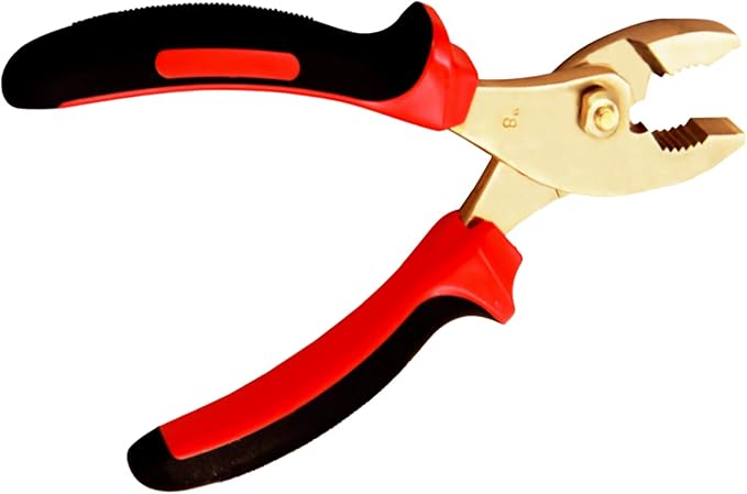 Non Sparking Slip Joint Pliers Length 150mm (5-29/32 Inch) Aluminum Bronze Copper, Spark Free Safety, Non-Magnetic and Corrosion-Resistant