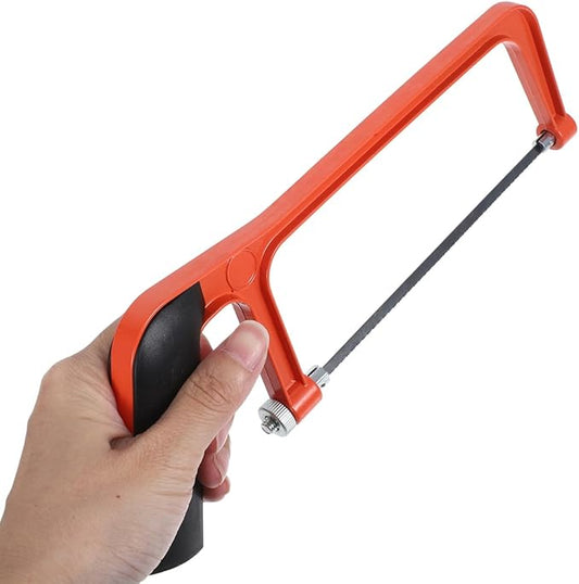 Gadpiparty 6 Inch Mini Hacksaw Lightweight Aluminum Alloy Hand Saw for Woodworking and Diy Projects with Comfortable Grip