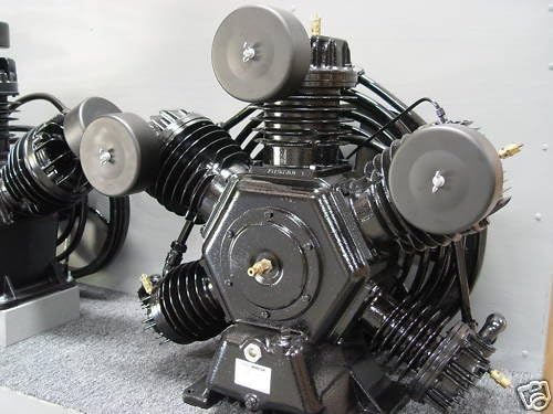 Schulz 20120HWV80X-3 V Series Piston Air Compressor; Cast Iron Construction; Enclosed Metal Belt Guard; Pressure Gauge; Balanced Drive Pulley; 80 CFM; 175 Max PSI; 20 Horsepower; 208-230/460