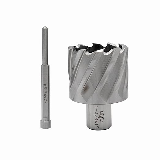 HSS M2AL Annular Cutter 1" DOC with 3/4" Weldon Shank for Magnetic Drill Press by EST (D1-3/4" X 1")