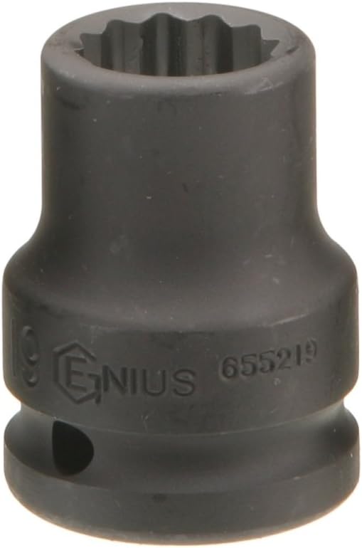 Genius Tools 453814 1/2" Dr. 14mm Impact Socket (12-Point)