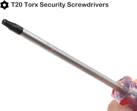 AKTOO 2PCS T20 Torx Screwdriver, 4inch Torx Driver Star Bit Screwdrivers for Computer Repairing, Automobile Tools and Home Appliances