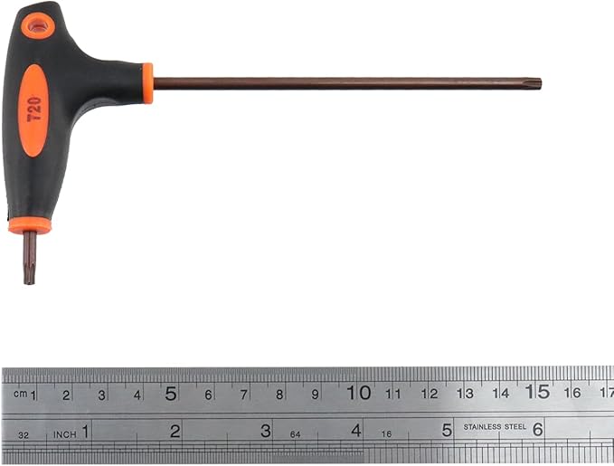 Antrader T20 Torx Screwdriver,Anti Tamper Proof Torx Key,S2 Steel T-Handle Dual End Wrench-2Pcs
