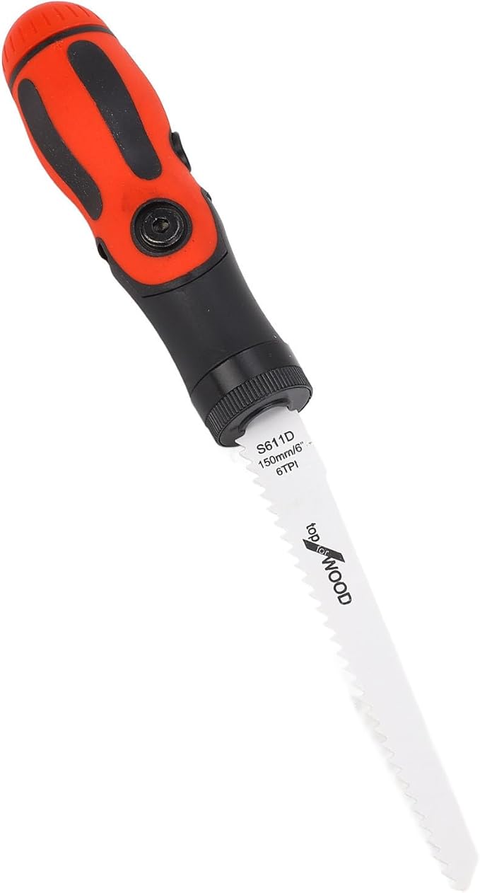 Compact Multifunctional Hand Saw Kit, Innovative Blade Replacement Mechanism Hardened Tips and Non Slip Handle for Woodworking, Drywall, Metal Cutting