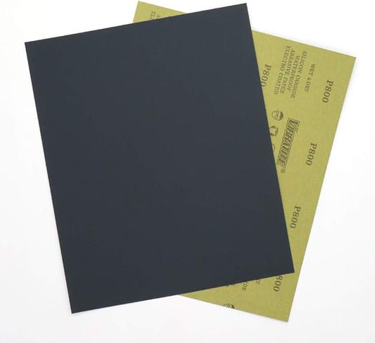 Sandpaper Sheets, 800 Grit Dry Wet Sand Paper, 9 x 11 Inch,Silicon Carbide, for Wood Furniture Finishing,Metal Sanding and Automotive Polishing,10 -Sheet