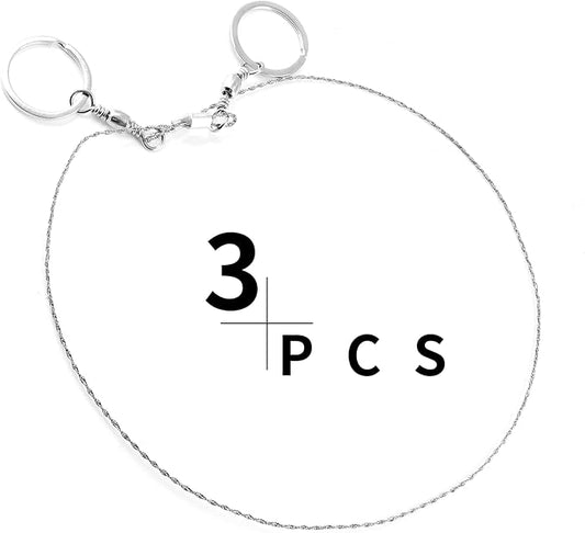 Bivethoi 3 Pack Stainless Steel Wire Emergency Saw Kit, Camping Mini Backpacking Cable Cutting String Bone Rope, Travel Chainsaw for Wood Cutting Hiking Hunting (Ring Handle)