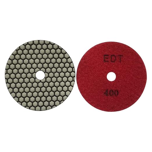 4" High Performance Dry Stone/Concrete Polishing Pads, 1.5mm Segment Height, Honeycomb Style, 400 Grit