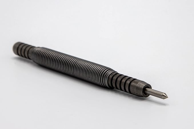 Spring Tools Professional High Speed Steel Center Punch - Marks Hardened Steel & HARDOX 450 - True Tempered Tip - 3500 LBS Impact Force - Spring Punch