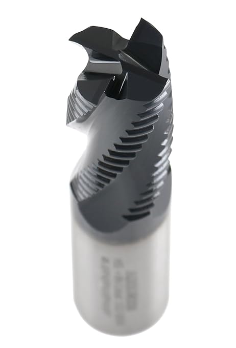 Accusize Industrial Tools 6-Pc 3/4" Dia, M42 8% Cobalt TiAlN Roughing End Mill Set, 3/4" Shk Dia, 1-5/8" Flt Length, 3-3/4" Oal, 4 Flute, Coarse Tooth, 1102-0034x6