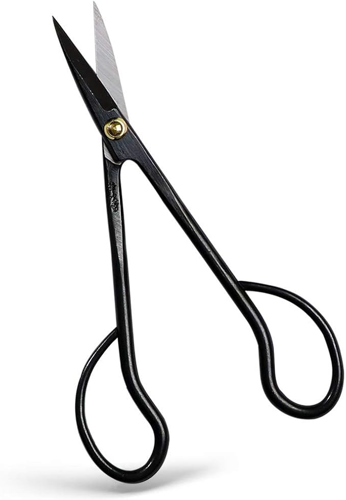 Wazakura Satsuki Bonsai Scissors 7" (180mm) ??Hand-Forged Japanese Pruning Shears Made in Japan, S58C Carbon Steel, Precision Bonsai & Garden Tool
