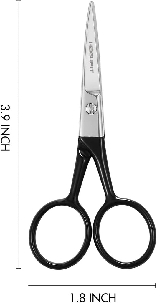 4" Small Precision Embroidery Scissors - All purpose Stainless Steel Sharp Fabric Scissors for DIY Craft Thread Cutting Yarn, Knitting Needlework Stitching Shears, Manicure Cuticles Nail