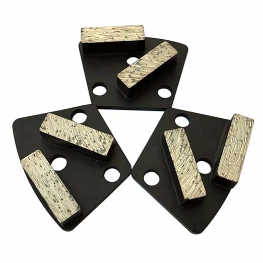 Trapezoidal Diamond Grinding Discs for Warrior, XtremePolishing & ASL Grinders, 18/20 Grit, Hard Bond, Set of 3PCS