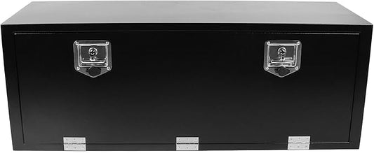 48 Inch Steel Tool Box with T-Handle Latch, Underbody Storage Truck Bed Organizer Toolbox for Trailer Pickup RV, Job Tool Chest, 48 X 18 X 18 Inch, Black