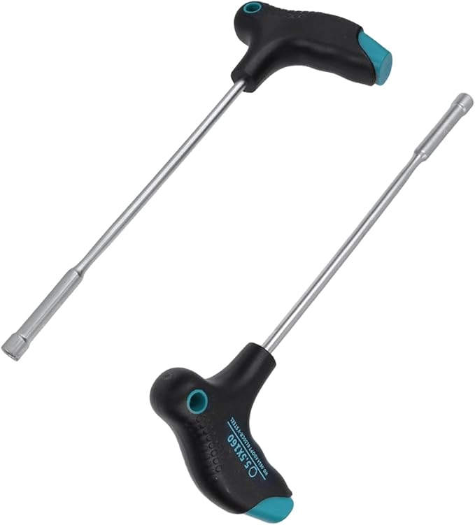 Antrader 5.5mm T-Handle Hex Nut Driver, Chrome Vanadium Steel Socket Wrench Screwdriver, Magnetic Tip Tightening and Loosening Tool with 6.3-Inch Shaft