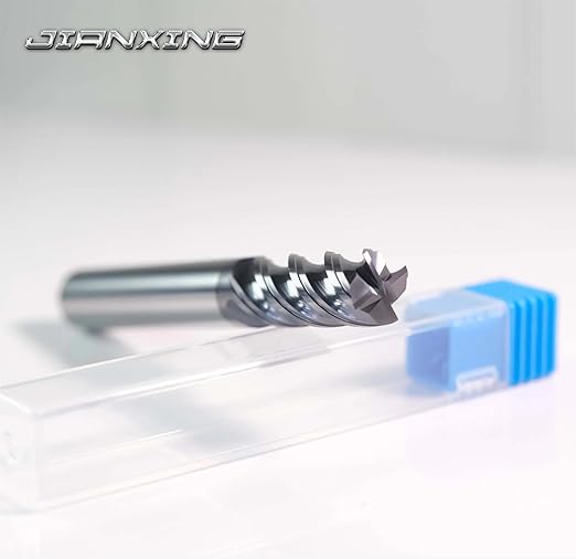 1/2" Extra Long 4-Flute Carbide Square End Mill for Stainless Steel & Titanium Alloy (TC4/TC7), AP Coating, Variable Helix, High-Performance Milling Cutter(1-Pack)