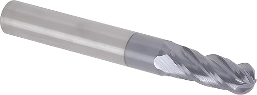 CME 5 pcs Micrograin Carbide End Mills, Ball Nose, TiAlN Coated, 9/32" Mill Diameter, 3/4" Length of Cut, 2 1/2" Overall Length, 4 Flute, Center Cutting