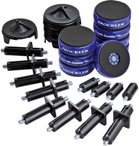 Rockler Bench Cookies Work Gripper Master Kit ??Cookies for Work Holding, Risers for Clearance, & Cones for Finishing ??Connect Bench Cookie Plus for Added Height ??Woodworking Kit for Bench System