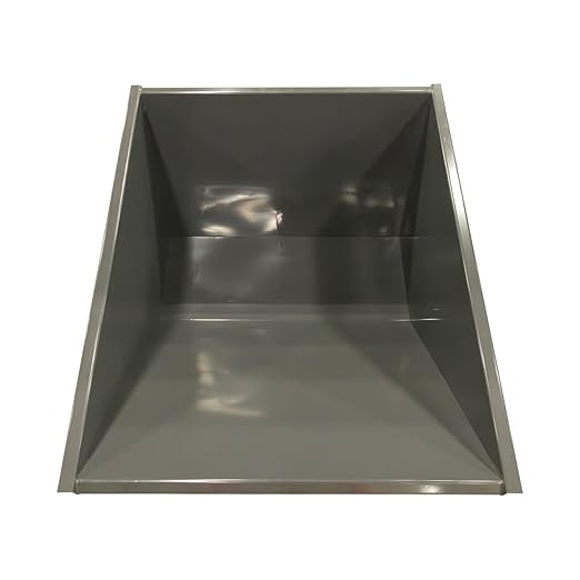 Heavy Duty Self-Dumping Hopper, 1 cu yd, 6000 lb Capacity, 61"x48"x39" Overall, Gray