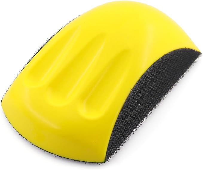 Hand Sanding Blocks Round and Mouse-Shaped for 6 Inch Hook and Loop discs Ideal ForWoodworking, Furniture Restoration, Home and Automotive Body (1Pcs 6" Mouse)