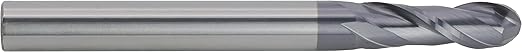 CME 10 pcs Micrograin Carbide End Mills, Ball Nose, TiAlN Coated, 15/64" Mill Diameter, 3/4" Length of Cut, 2 1/2" Overall Length, 2 Flute, Center Cutting