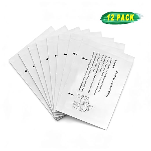 Paper Shredder Lubricant Sheets with Shredder Oil for Blades Sharpening, Reduce Jam(12PACK)