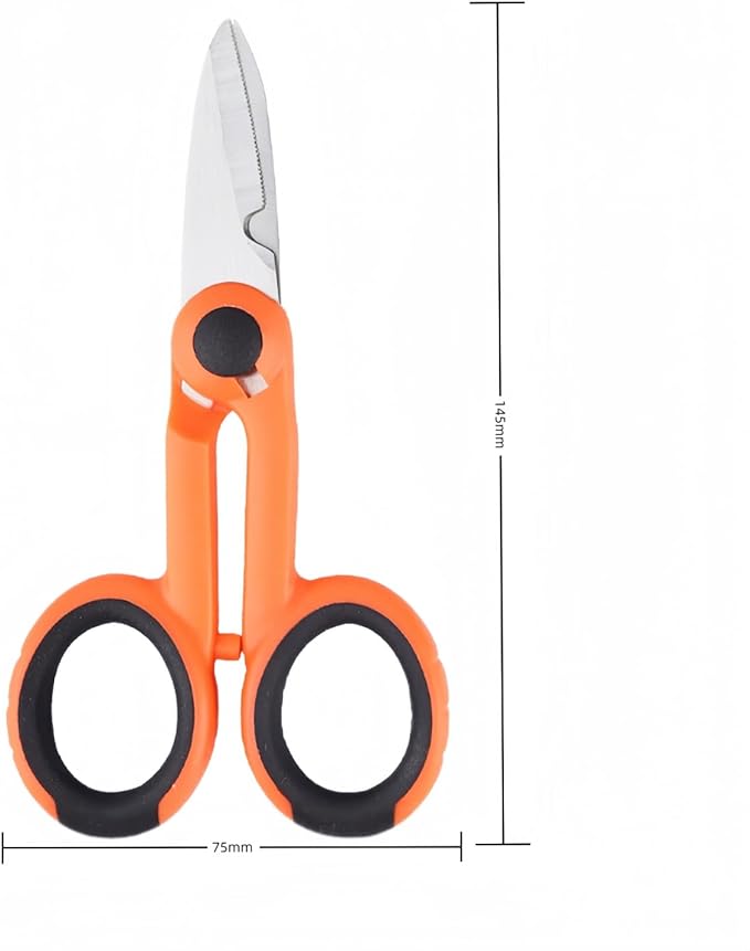 TXWTXPJ-1Pack Optic Fiber Cable Cutter Scissors for Fiber Optic Kevlar Shears Stainless Steel Electrical Shears Precision Scissor with Wire Optical Fiber Cut