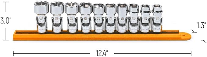 GEARWRENCH 3/8" Drive Flex Metric Socket Set 10 Pc., 6 Point - 80565