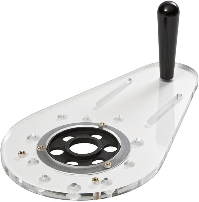 Universal Router Base Plate with Edge Guide – Durable Router Base Plate for Dados, Grooves & Inlays – Clear Acrylic Woodworking Accessories to Add Stability, Edge-Routing Versatility & Compatibility
