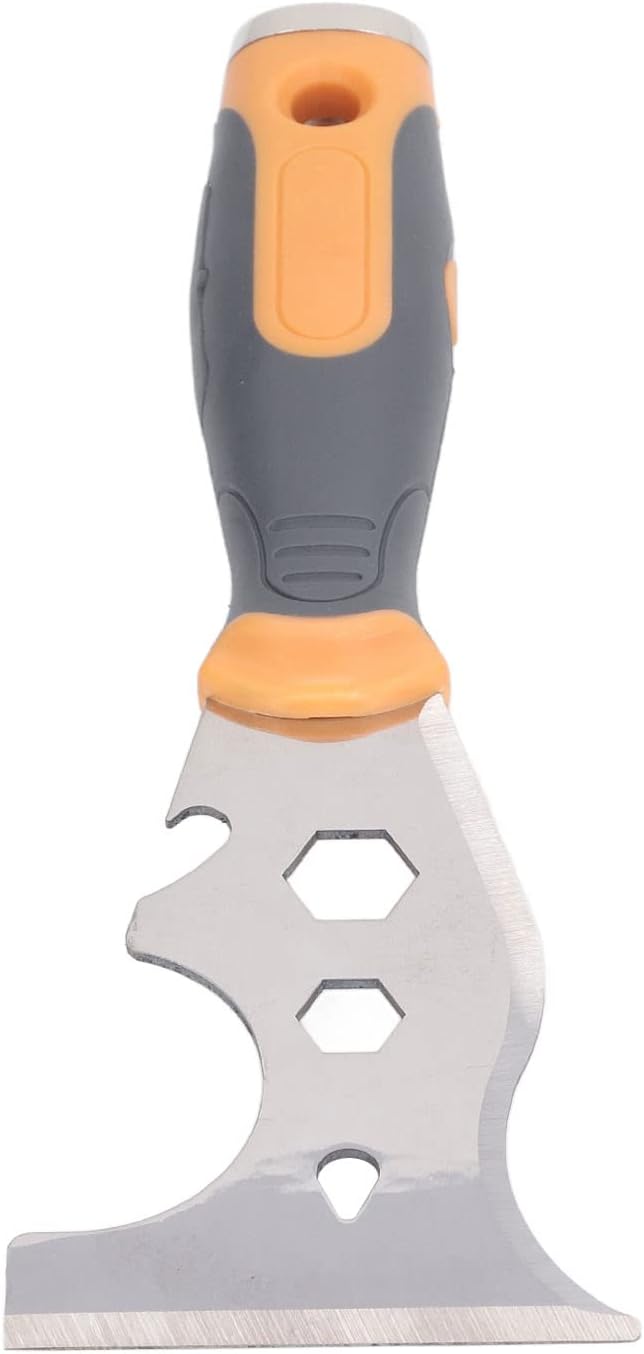 16 in 1 Multifunctional Putty Knife Paint Remover Scraper Tool with Multiple Features and Screwdriver Bits for DIY and Professional Use