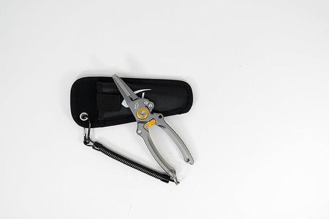 danco 2 Pack Aluminum 7.5??Precision Fishing Pliers with Stainless Steel Jaws, Cuts Braid with Ultra-Sharp Tungsten Carbide Side Cutter, Lockable, with Sheath, perfect for Fresh & Saltwater