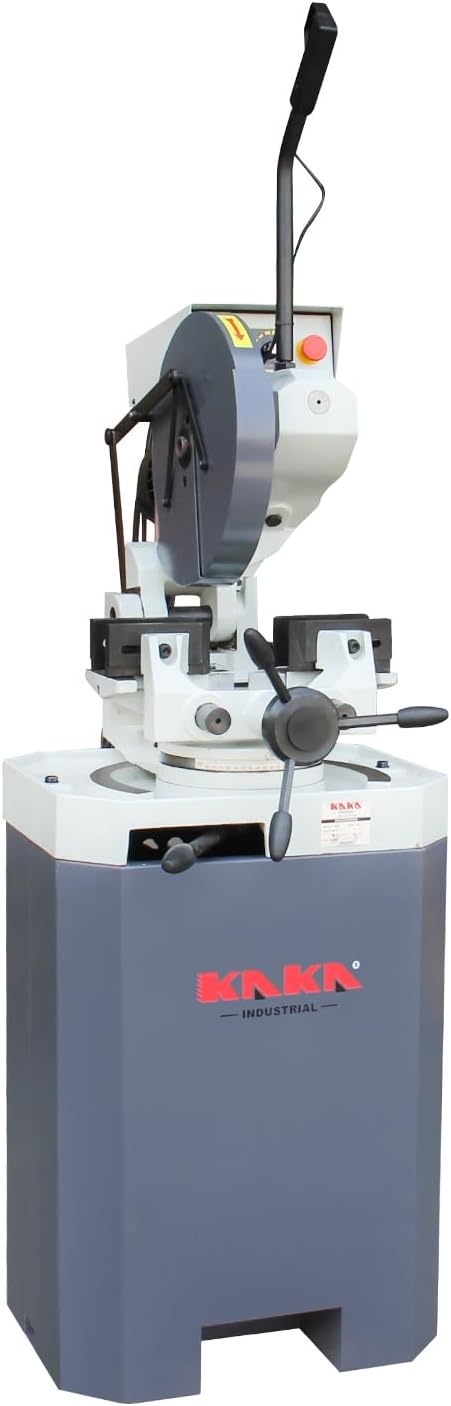 KAKA INDUSTRIAL Circular Coldsaw, 14 inch Variable Speed Metal Cutting Saw, 2HP 1-Phase Motor, 20-41 RPM, with Swivel Head and Coolant System for Steel and Ferrous Metals - CS-14V