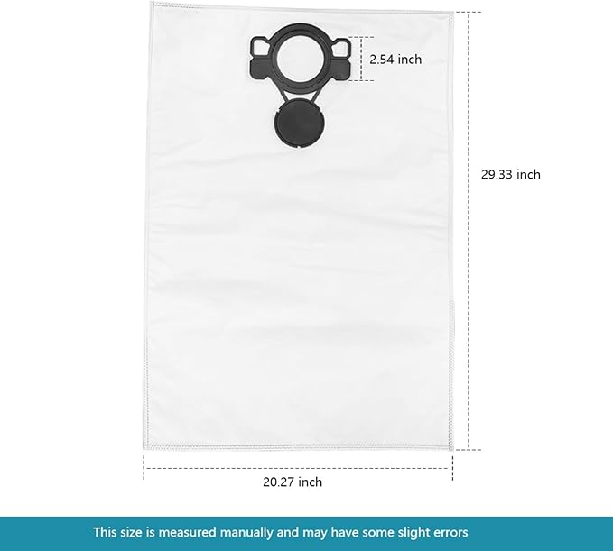 W107418353 Filter Bag & Main Flat Filter W107418351 Compatible with Makita VC4210 VC4210L VC4210M Wet/Dry Dust Extractor Vacuum Dust Collector Bags