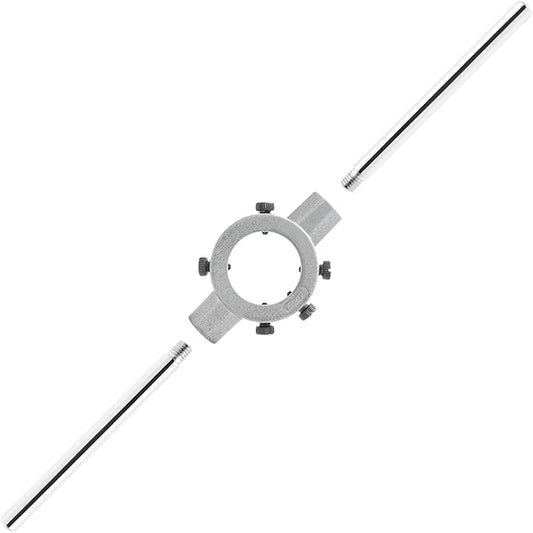 Qjaiune 2.17 inch / 55mm Round Die Stock Handle Wrench, Adjustable Die Wrench Handle Holder, Heavy Duty Threading Die Holder Handle (Metric, M22-M26)