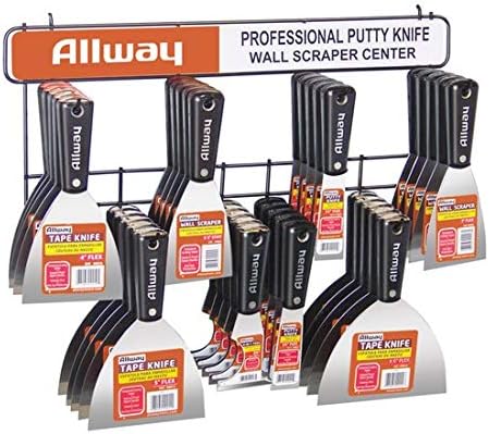 ALLWAY TOOLS XW8 Putty Knife & Scraper Merchandiser - (40 Pc.)