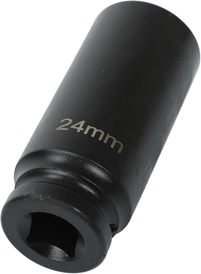 15 Pieces 1/2 Inch Drive Deep 6 Point Metric Impact Socket Set (10-24 mm), 4883 with Storage Case