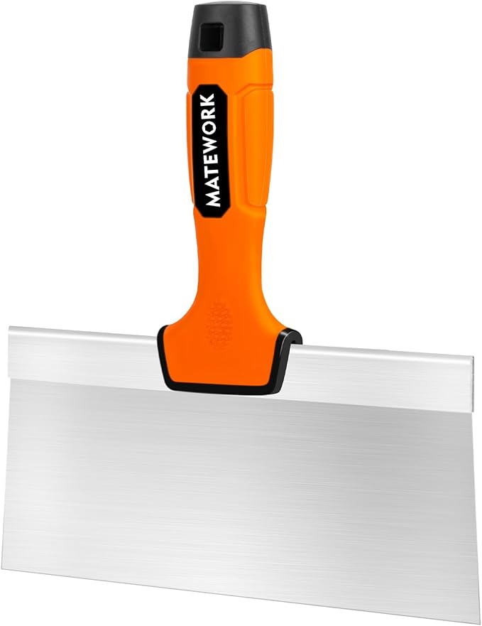 8 Inch Spackle Knife Tools, Putty Knife Scraper, Ergonomic Grip Tapping Knife with Hammer End for Drywall Work