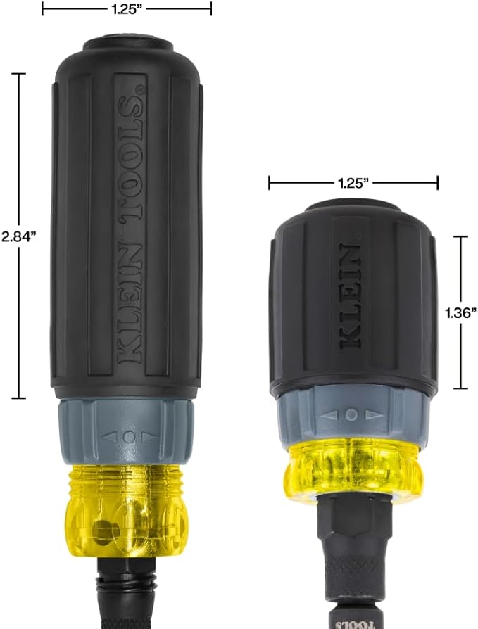 Klein Tools 80191 KNECT (S) Impact-Rated Multi-Bit Screwdriver Set, 11-in-1 and 7-in-1 Ratcheting Drivers with Phillips, Slotted, Square, Torx Tips, Nut Drivers, Stubby Driver