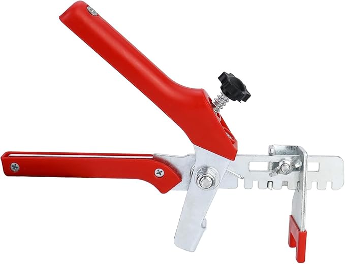 Tile Leveling system Plier Hand Floor Pliers Tiling Installation Tool Tile Locator Leveling System for DIY Ceramic Tile Stone Wall Tile Spacers Adjustment red