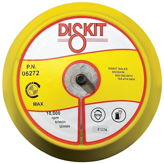 Sanding Pad 05272: Firm, 5", PSA, 0 Hole, Slant Profile, M8 Male
