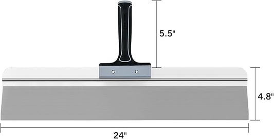 ROLLINGDOG 24 Inch Taping Knife - Drywall Taping Knife,Threaded End Can be Attached to Extension Pole,Stainless Steel Blade,Ideal for Skimming and Smoothing Walls and Ceilings