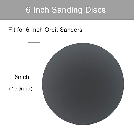 6 Inch 50 Pcs Wet Dry Sanding Discs Hook and Loop, 5000 Grit Sandpaper Automotive Wood Metal Polishing & Sanding, Silicon Carbide Sand Paper for Random Orbital Sander (Grit 5000)