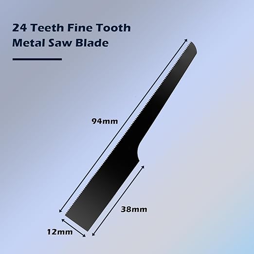 10Pcs Reciprocating Saw Blade Set, Reciprocating Air Saw Hacksaw Blades Tools for Metal, Woodcutting, Rubber (Black -24T-10pcs)