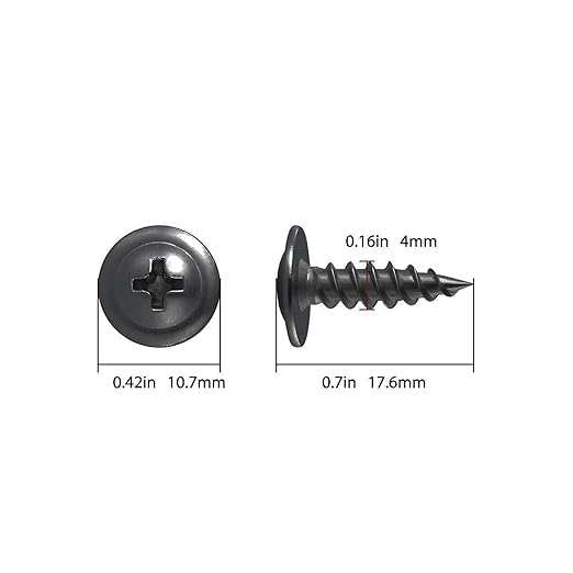 (350 pcs)#8횞5/8" Black Truss Head Wood Screws Quick Metal Self Tapping Zinc Oxide