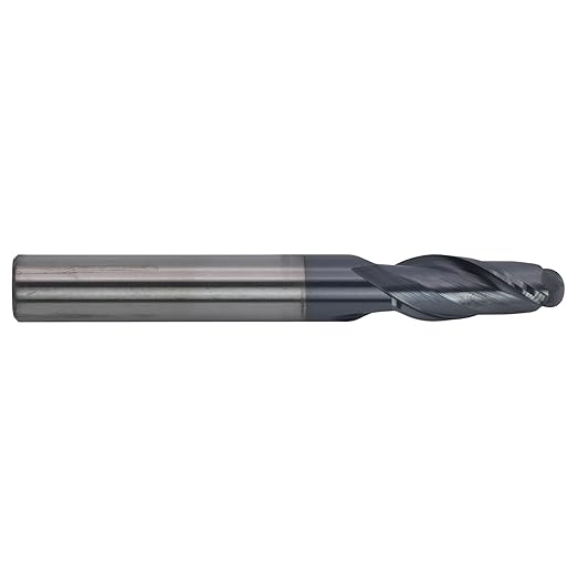 CME 10 pcs Micrograin Carbide End Mills, Ball Nose, TiAlN Coated, 5/16" Mill Diameter, 3/4" Length of Cut, 2 1/2" Overall Length, 2 Flute, Center Cutting