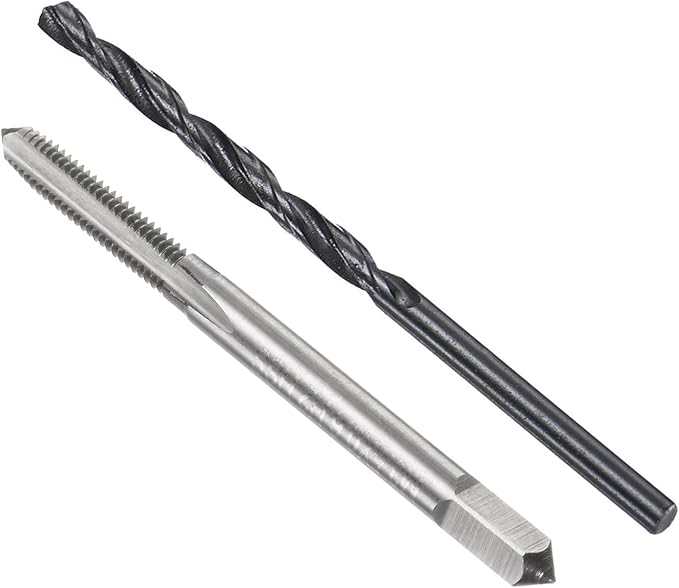 uxcell 2pcs M3.5 x 0.6 Tap & 2.9mm Drill Bit Set, Black Oxide, Spiral Flute, High Speed Steel, Tap and Drill Bit Set, Tool Set