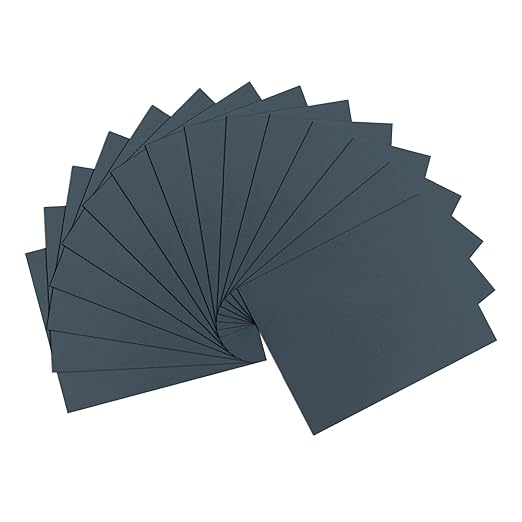 9 x 11 Inch 15pcs Wet Dry Sandpaper, 1000 Grit Waterproof Abrasive Sand Paper, Silicon Carbide Sandpaper Sheets for Metal Wood, Auto Polishing