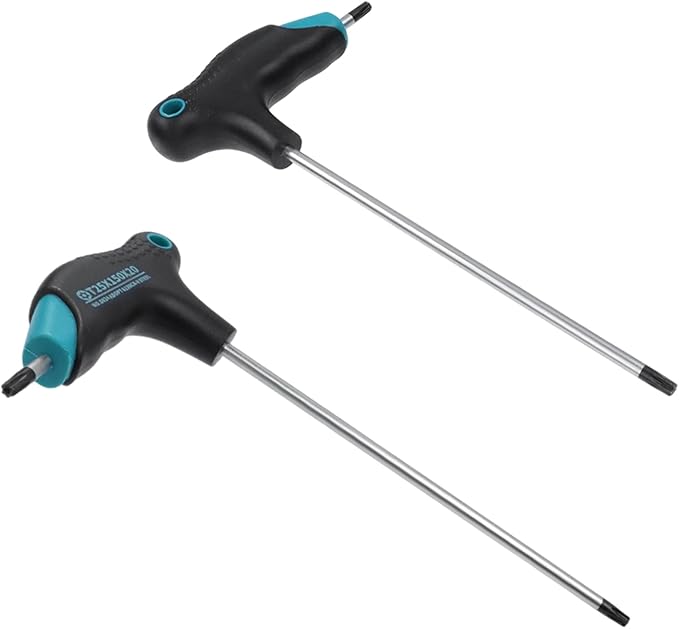 Antrader T25 Torx Wrench,Anti Tamper Proof Hex Key,Cr-V Steel T-Handle Dual End Long Arm Screwdriver 2pcs