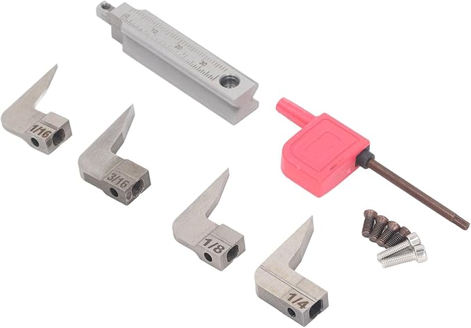4 Pcs Carbide Router Plane Blades Set 1/16 1/8 3/16 1/4 Inch for Woodworking Hand Planer, Sturdy and Cutting Replacement Blades with Storage Box